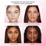 Born This Way Soft Matte Foundation, Swan, NET WT. 1.0 OZ. / 30.0 mL